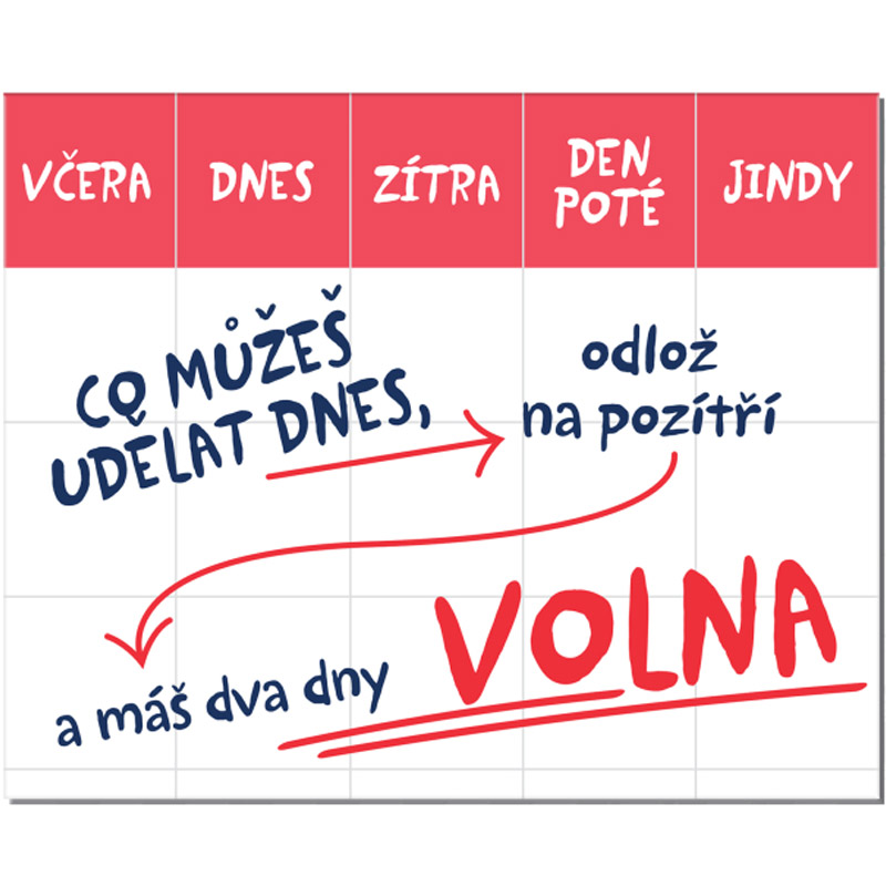 Cedulka na dveře - Co můžeš udělat dnes