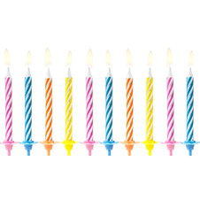 Svíčky dortové narozeninové 10 ks