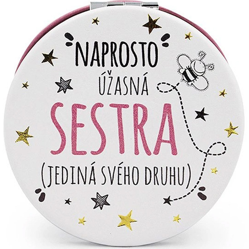 Kapesní zrcátko Naprosto úžasná sestra